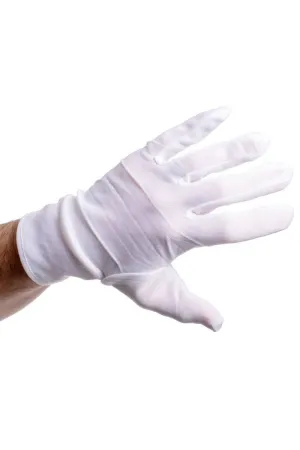 Plain White Mens Novelty Magician Gloves