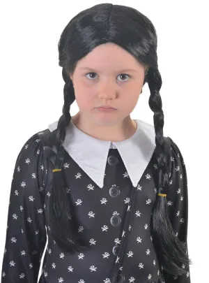 Plaited Wednesday Addams Girls Halloween Costume Wig