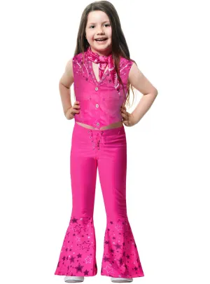 Plastic Fantastic Girls Pink Cowgirl Barbie Costume