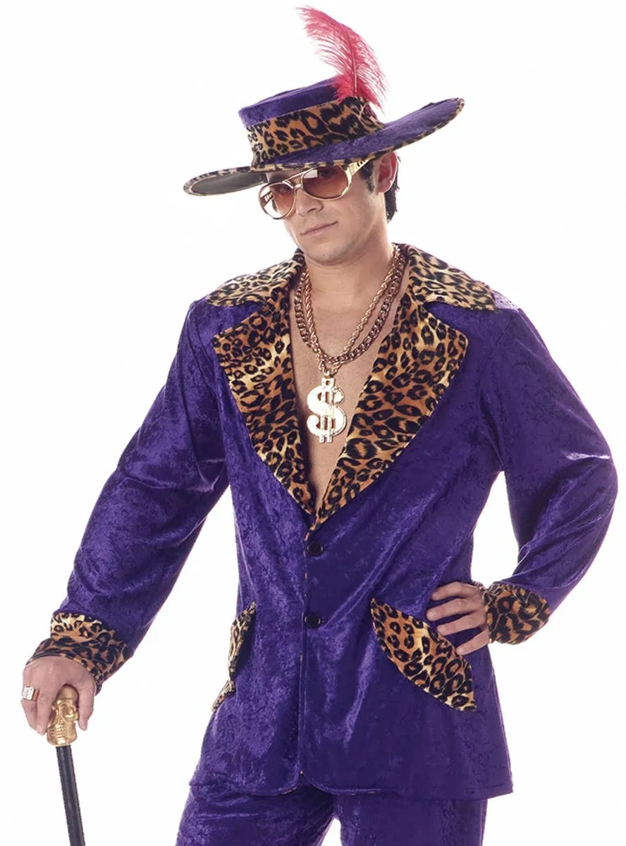 Playa Pimp Mens Purple Velvet Mac Daddy Costume
