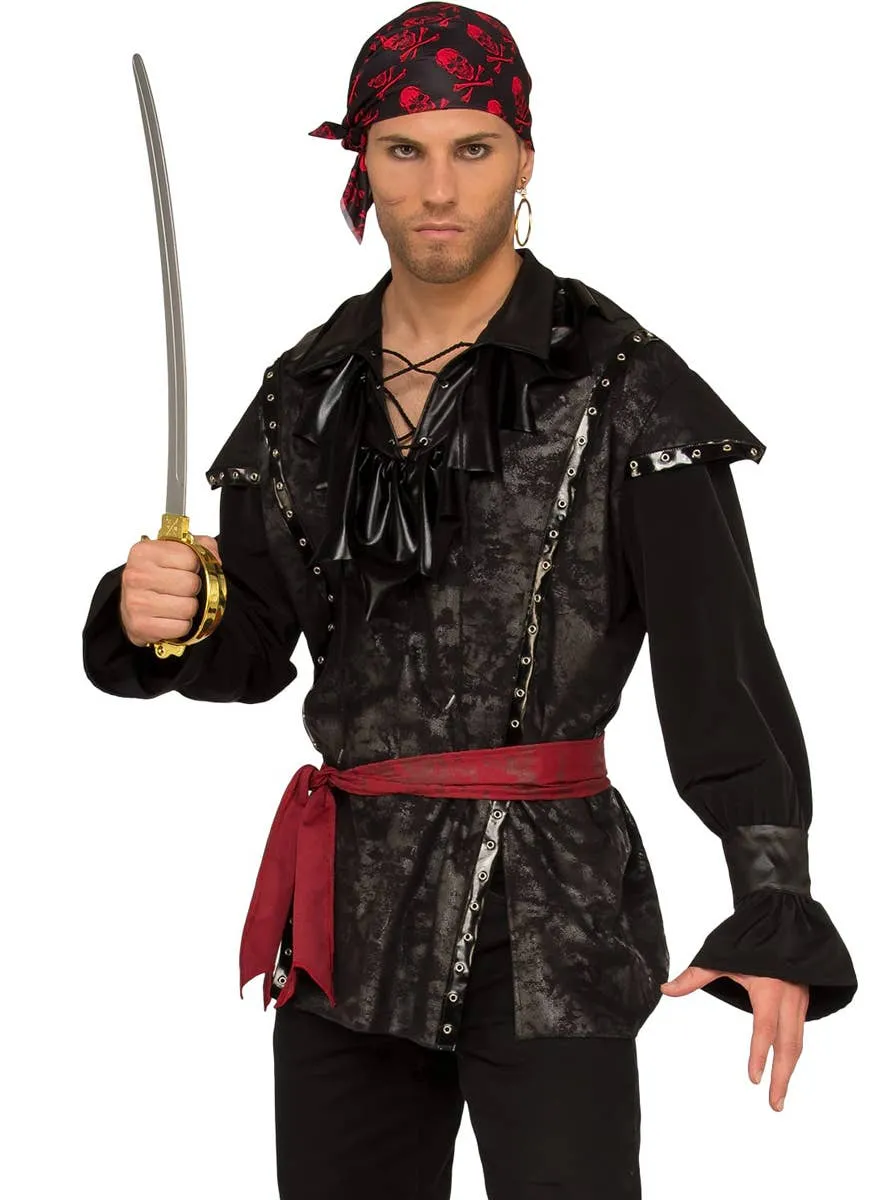 Plundering Black Pirate Mens Dress Up Costume