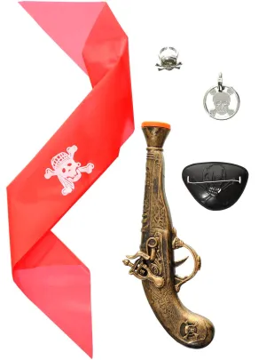 Plundering Pirate 5 Piece Accessory Set with Gun