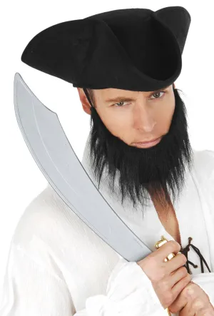Plundering Pirate Black Padded Foam Costume Hat