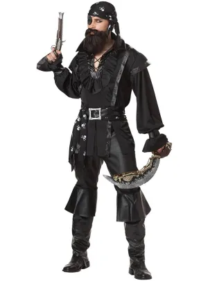Plundering Pirate Mens Swashbuckler Fancy Dress Costume