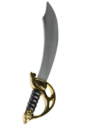 Plundering Pirate Silver Cutlass Fake Weapon