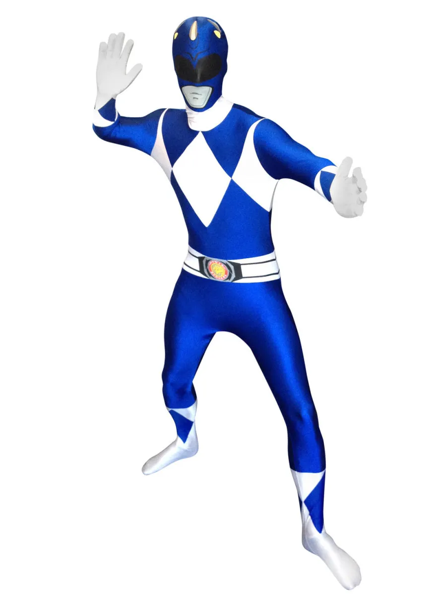Plus Size Blue Power Ranger Mens Morphsuit Costume