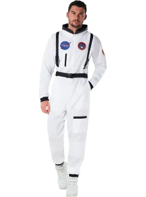Plus Size Mens White NASA Space Astronaut Costume