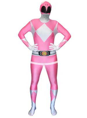 Plus Size Pink Power Ranger Womens Morphsuit Costume