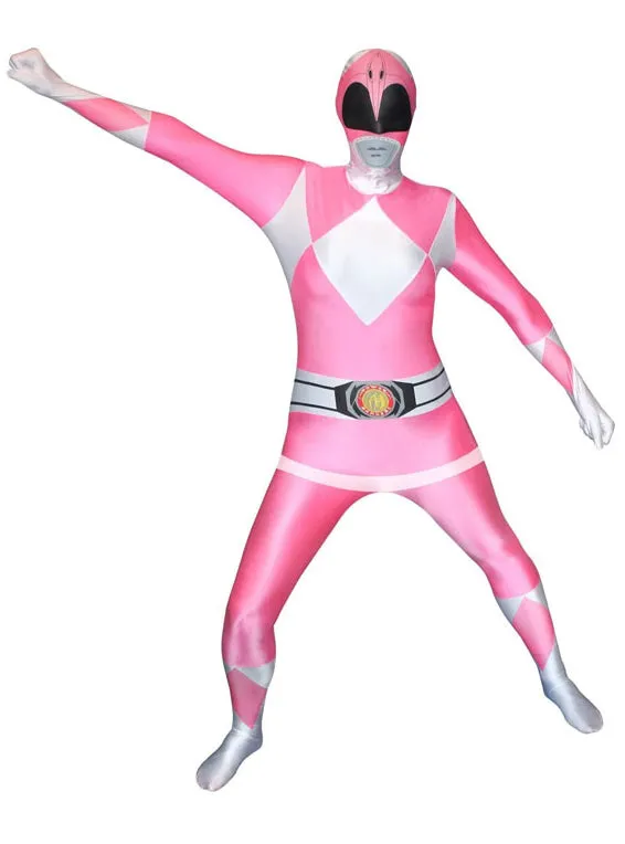 Plus Size Pink Power Ranger Womens Morphsuit Costume