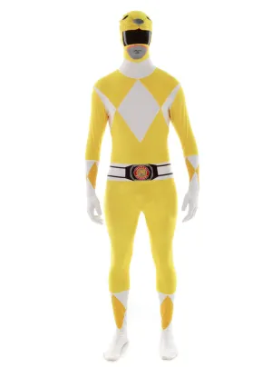 Plus Size Yellow Power Ranger Mens Morphsuit Costume
