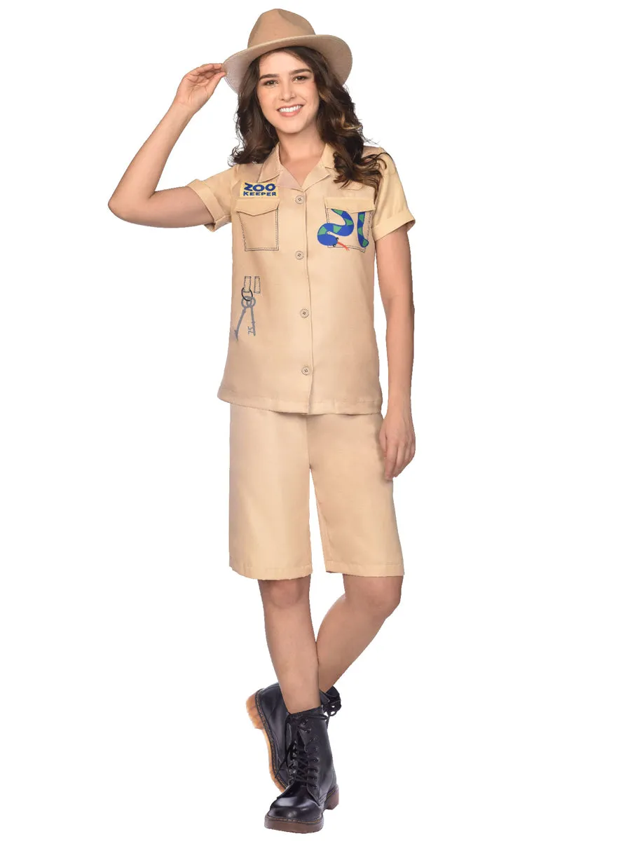 Plus Size Zoo Keeper Safari Suit Womens Costume