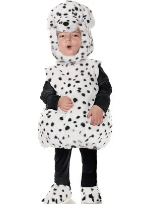 Plush Black and White Infant Dalmatian Belly Baby Costume
