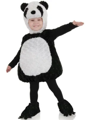 Plush Black and White Kids Panda Costume