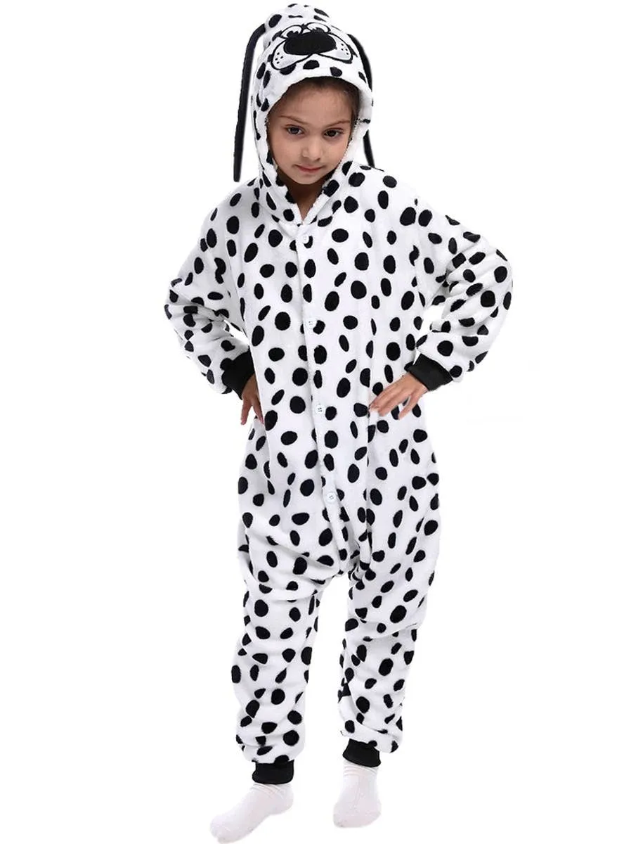 Plush Dalmatian Kids Spotty Puppy Costume Onesie