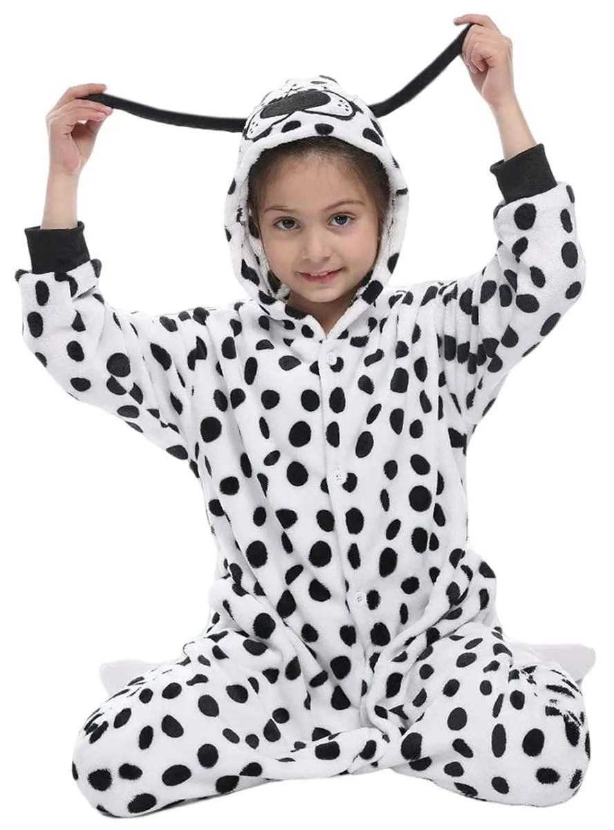 Plush Dalmatian Kids Spotty Puppy Costume Onesie