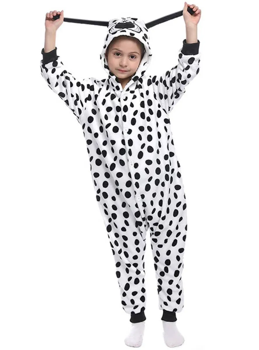 Plush Dalmatian Kids Spotty Puppy Costume Onesie