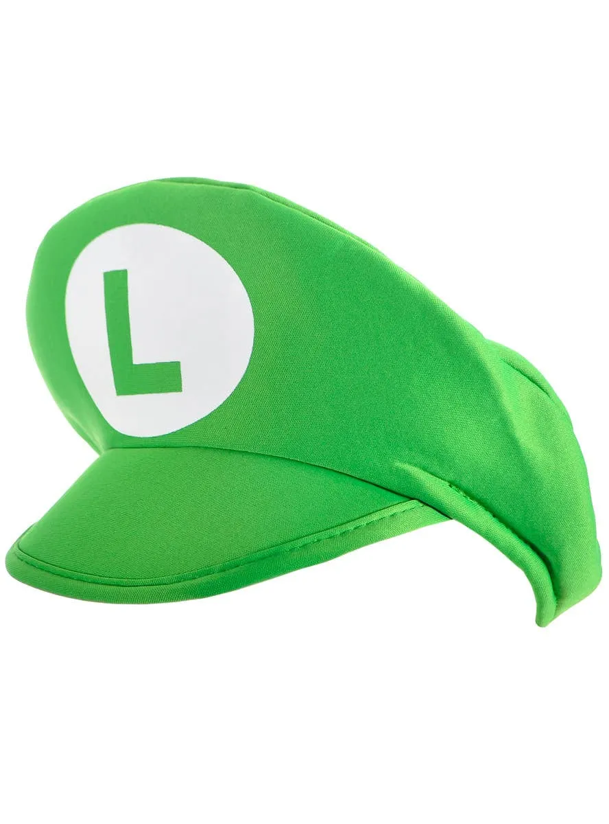 Plush Green Gaming Plumber Costume Hat