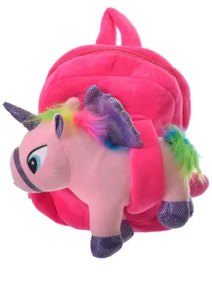 Plush Hot Pink Kids Mini Unicorn Backpack