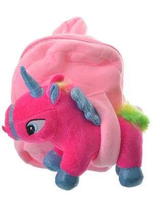 Plush Light Pink Kids Mini Unicorn Backpack