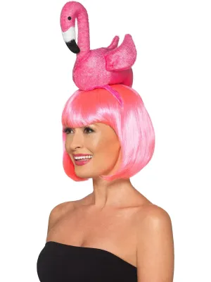 Plush Novelty Pink Flamingo Costume Headband