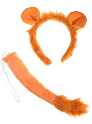 Plush Orange Lion 2 Piece Kids Costume Accessory Set