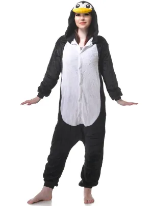 Plush Penguin Adults Onesie Fancy Dress Costume
