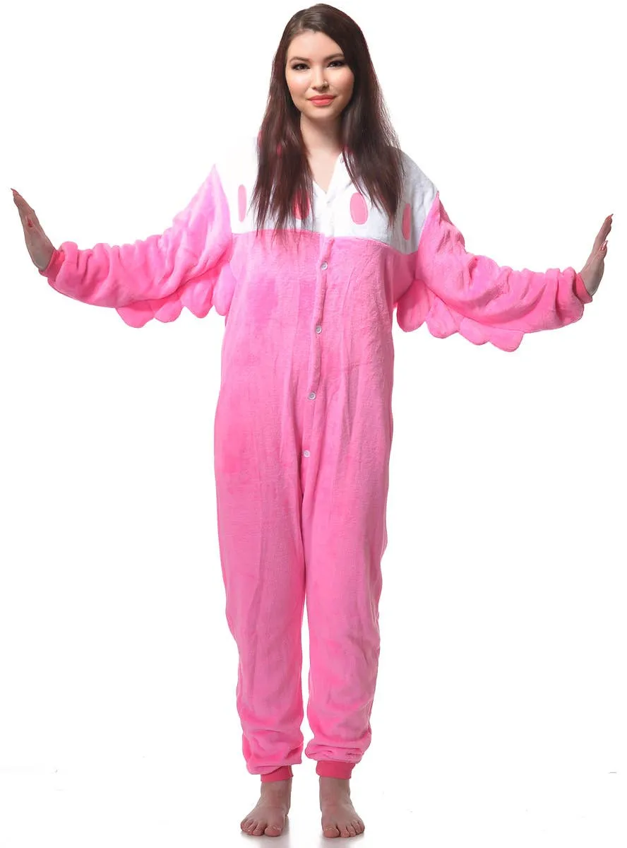 Plush Pink Flamingo Adults Onesie Dress Up Costume