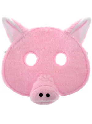 Plush Pink Pig Kids Animal Costume Mask