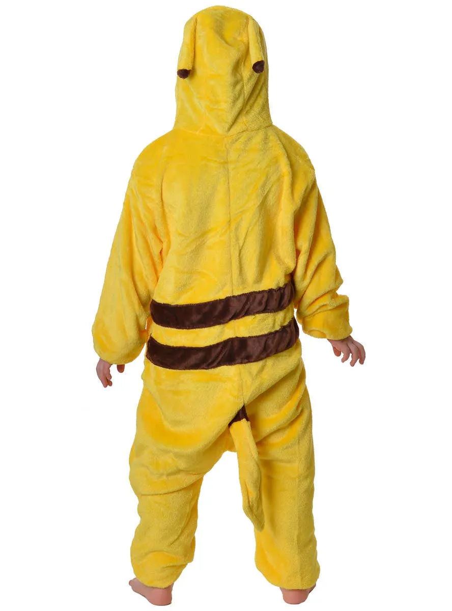 Plush Pokemon Inspired Kids Pikachu Onesie Costume