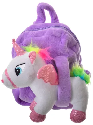 Plush Purple Kids Mini Unicorn Backpack