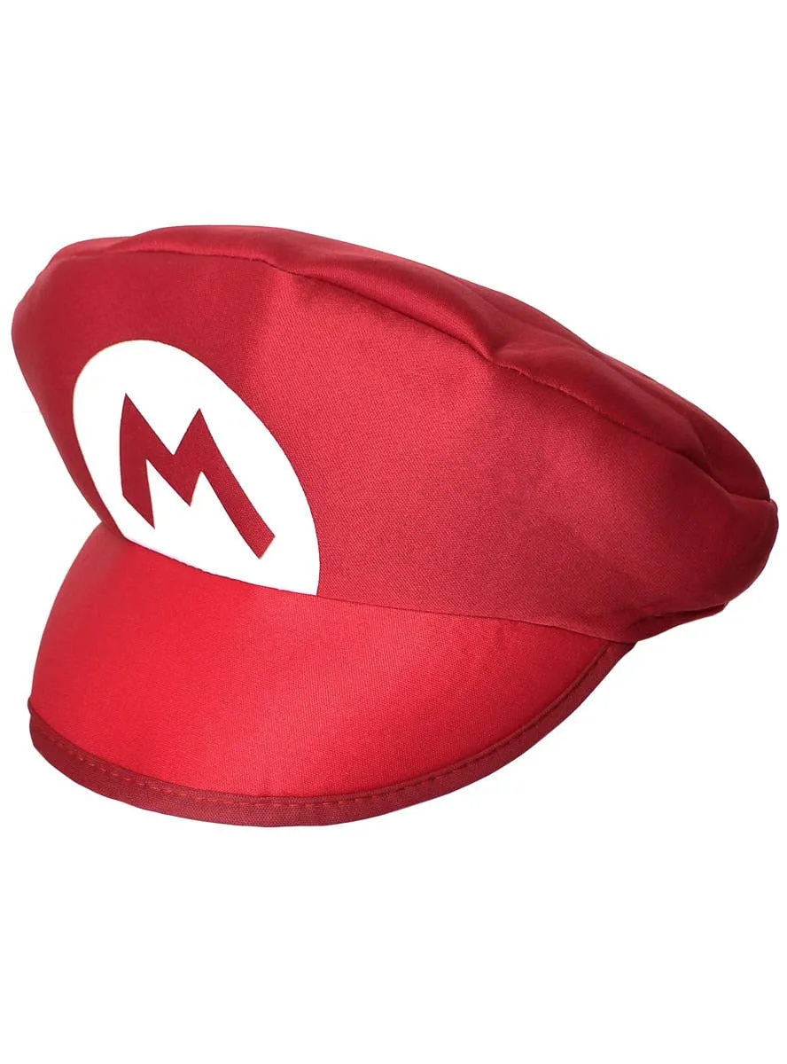 Plush Red Adults Mario Costume Hat