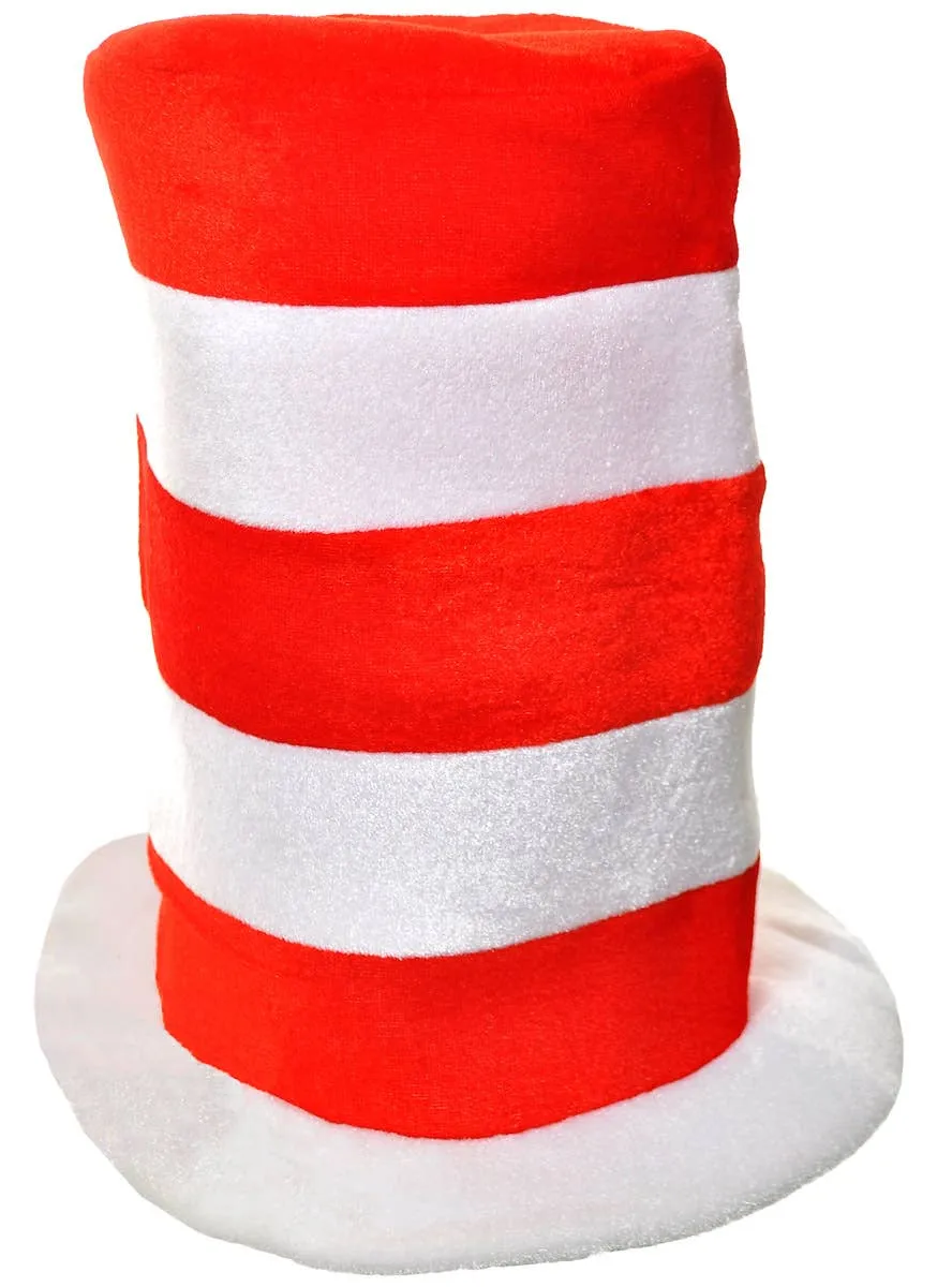 Plush Red and White Stripe Kids Cat in the Hat Costume Hat