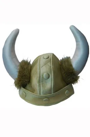 Plush Viking Warrior Costume Helmet