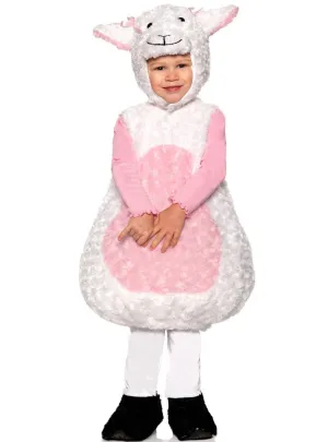 Plush White Lamb Kids Big Belly Costume