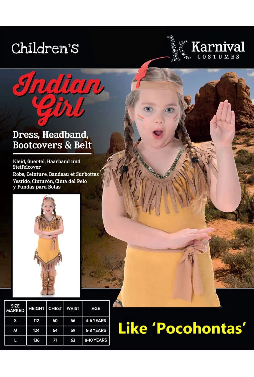 Pocahontas Girls Native American Indian Costume
