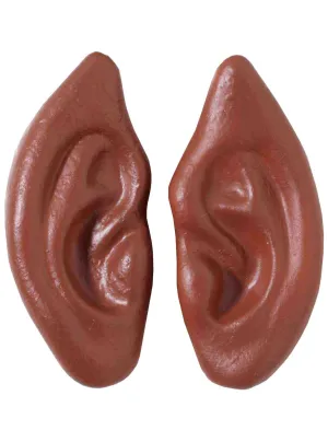 Pointed Brown Slip On Werewolf Costume Ears