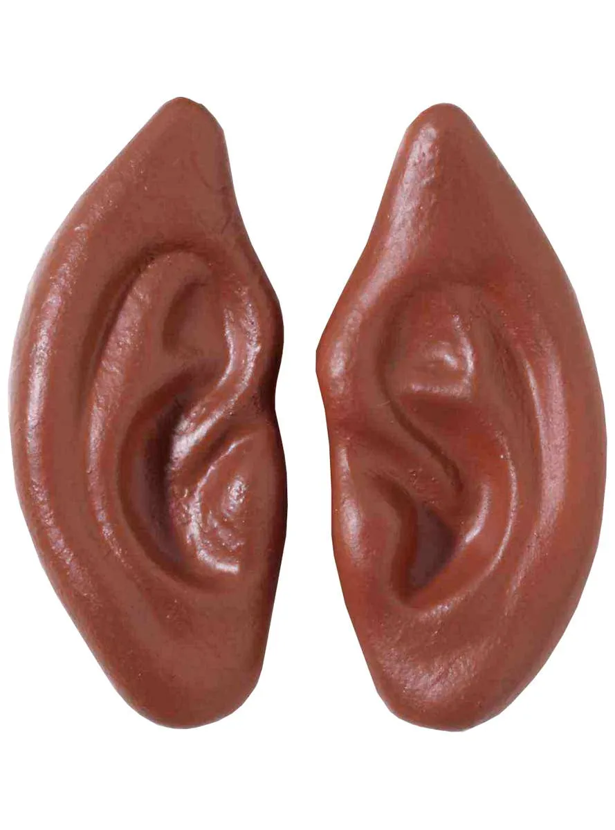 Pointed Brown Slip On Werewolf Costume Ears