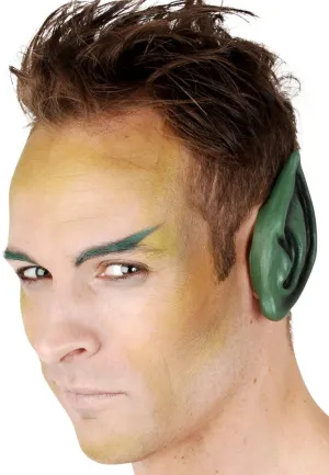Pointed Green Latex Slip On Costume Ears
