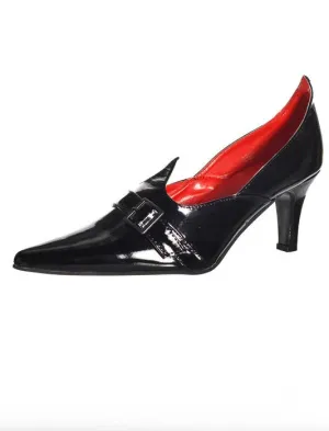 Pointed Toe Black Witch Halloween Shoes