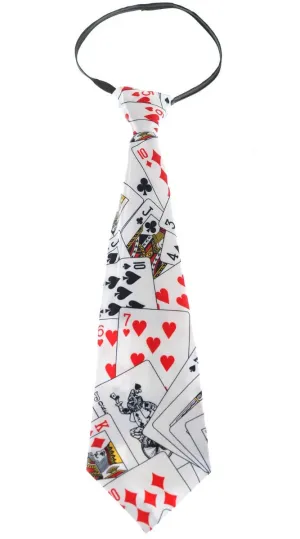 Poker Night Playing Card Print Novelty Neck Tie