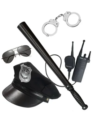 Police Officer Adults Costume Accessory Set