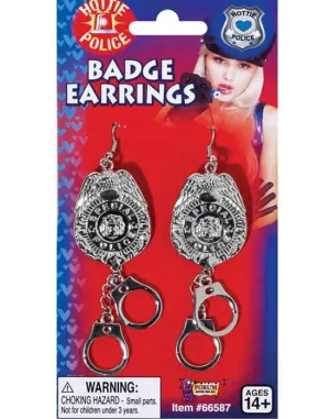 Police Officer Badge Earrings