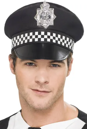 Police Officer Black Costume Hat