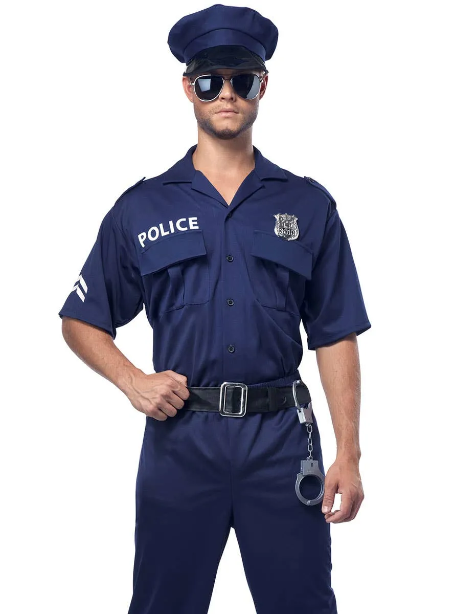 Police Officer Mens Blue Cop Costume