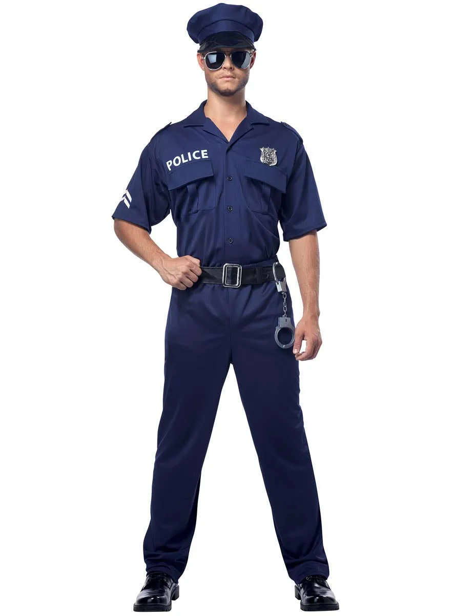 Police Officer Mens Blue Cop Costume