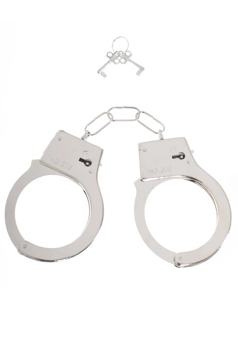 Police Officer Metal Handcuffs Costume Accessory