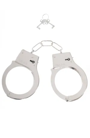 Police Officer Metal Handcuffs Costume Accessory