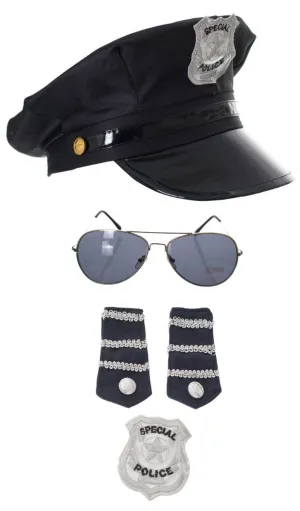 Police Officer's Fancy Dress Costume Accessory Kit