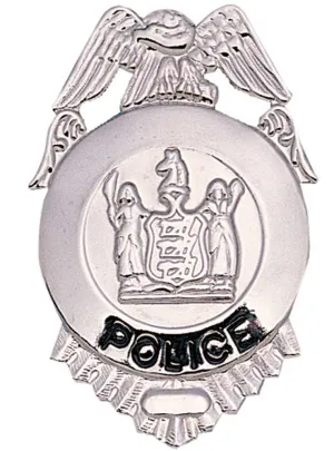 Police Silver Badge Costume Accessory