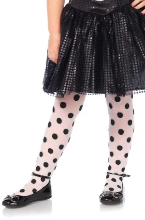 Polka Dot Pattern Girls Tights